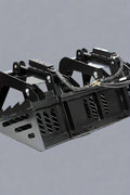 Skeleton grapple bucket with dual hydraulic arms

72-inch rock bucket with fine grade tine spacing

Skid steer rock rake attachment for sorting debris

Side view of grapple arms open and closed