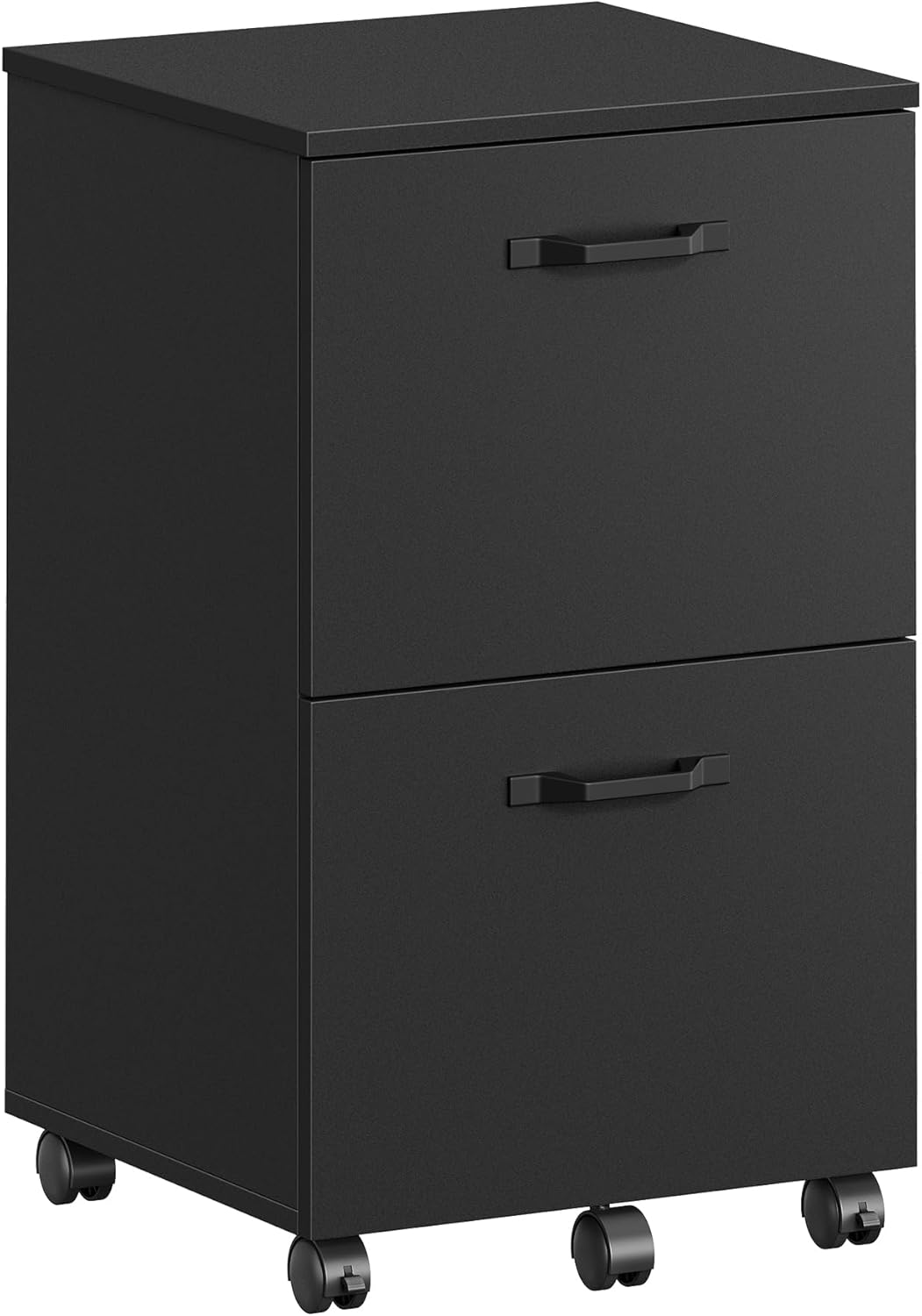 2 Drawer Mobile File Cabinet with Lockable Casters, Rolling Filing Cabinet and Printer Stand for A4 and Letter Size Documents Matte Black OFC040B16 - with | Sold by Uncle Wiener's Wholesale
