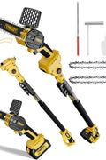 2 - in - 1 Mini Chainsaw & Cordless 6 Inch Pole Saw,21V 3Ah Battery Powered Brushless Electric Rotatable Pole Saw 15 - Foot Max Reach & Multi - Angle for Tree Branches Pruning, Wood Cutting - with | Sold by Uncle Wiener's Wholesale