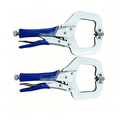 2-Pack Adjustable Metal Face Clamps with 3" Jaw Reach for Woodworking, Welding, Repairs & Pocket Hole Joinery FC2946 - with | Sold by Uncle Wiener's Wholesale