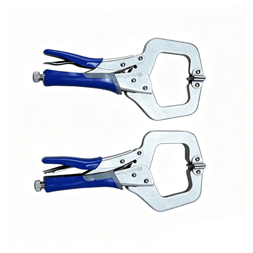 2-Pack Adjustable Metal Face Clamps with 3" Jaw Reach for Woodworking, Welding, Repairs & Pocket Hole Joinery FC2946 - with | Sold by Uncle Wiener's Wholesale
