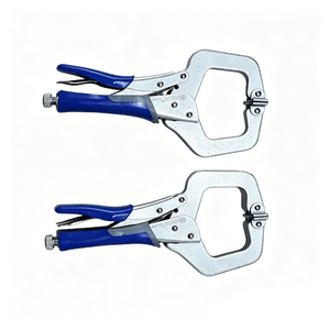 2-Pack Adjustable Metal Face Clamps with 3" Jaw Reach for Woodworking, Welding, Repairs & Pocket Hole Joinery FC2946