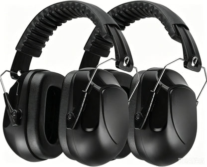 2-Pack Ear Protection Safety Earmuffs with ABS Shell &amp; PU Sponge Padding for Work, Shop, Yard, Garage &amp; Noise Reduction S1346 - with | Sold by Uncle Wiener's Wholesale