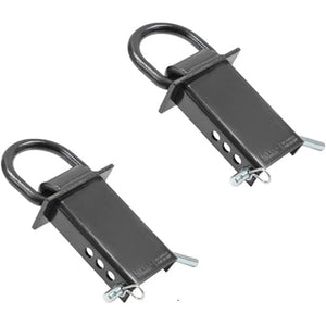 2 Pack Heavy Duty Adjustable Trailer Stake Pocket D-Ring Tie Down Anchors with 1/2 in Hitch Pins, 5400 lb WLL LYOM175MB2