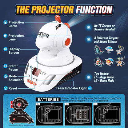 2 Pack Laser Tag Toy Gun Set with Projector Target Infrared Blaster Game CPS291842 - with | Sold by Uncle Wiener's Wholesale