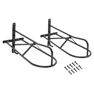 2 Pack Portable Wall Mounted Horse Saddle Stand Black Tack Storage LYOM4852