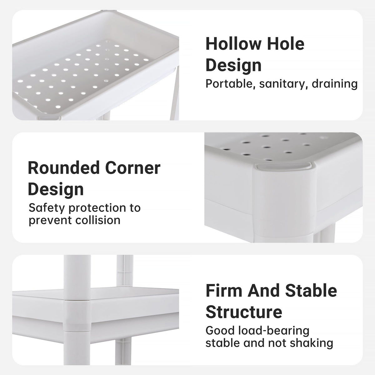 2 Pack Slim 4-Tier Plastic Storage Shelves 9 in Narrow Waterproof Organizer Rack for Kitchen, Bathroom & Under Sink AMPPR04 - with | Sold by Uncle Wiener's Wholesale