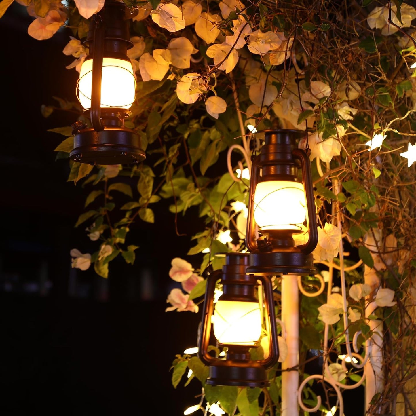 2 Pack Solar Hanging Lanterns Outdoor Waterproof LED Flame Lights for Garden Patio Yard SFL2PK - with | Sold by Uncle Wiener's Wholesale