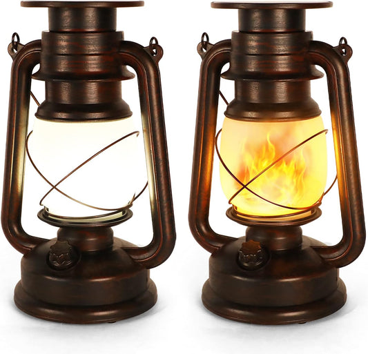 2 Pack Solar Hanging Lanterns Outdoor Waterproof LED Flame Lights for Garden Patio Yard SFL2PK - with | Sold by Uncle Wiener's Wholesale
