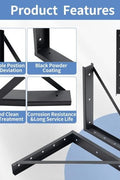 2 - Pack Steel Truck Box Mounting Brackets – Heavy - Duty, Universal Fit | SKU: 3102501 - with | Sold by Uncle Wiener's Wholesale