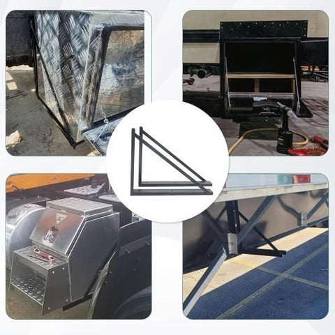 2 - Pack Steel Truck Box Mounting Brackets – Heavy - Duty, Universal Fit | SKU: 3102501 - with | Sold by Uncle Wiener's Wholesale