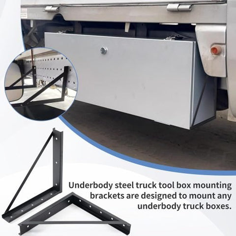 2 - Pack Steel Truck Box Mounting Brackets – Heavy - Duty, Universal Fit | SKU: 3102501 - with | Sold by Uncle Wiener's Wholesale