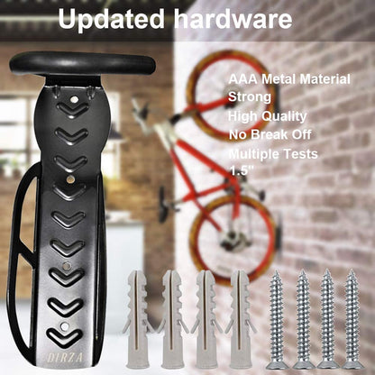 2 - Pack Wall Mount Bike Hanger Set – Heavy - Duty Garage Storage Hooks | 667110 - with | Sold by Uncle Wiener's Wholesale