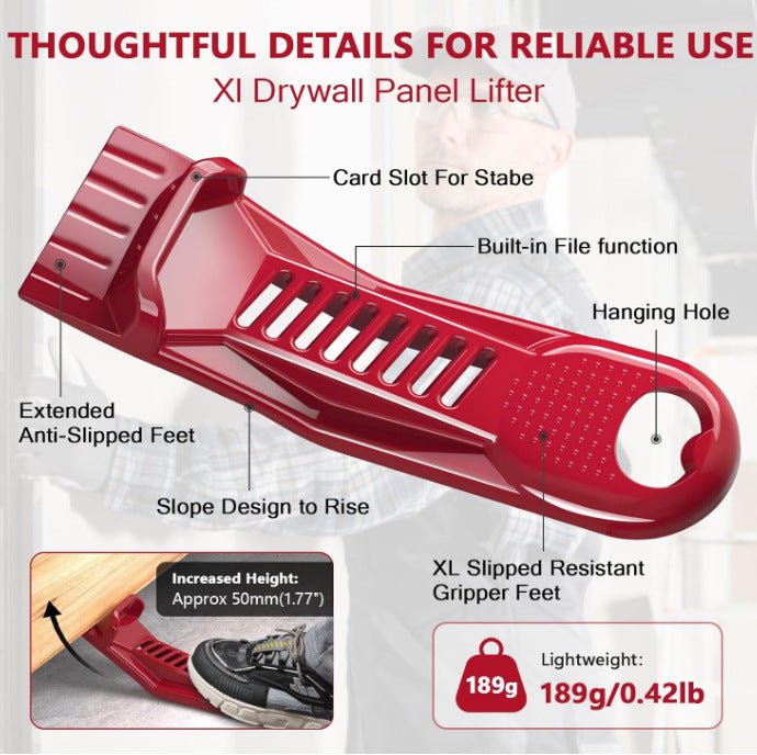2 - Pack XL Drywall & Sheetrock Lift Kicker | Heavy - Duty Panel Lifter for Construction & Renovation LIKID2 - with | Sold by Uncle Wiener's Wholesale
