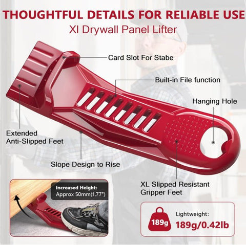 2 - Pack XL Drywall & Sheetrock Lift Kicker | Heavy - Duty Panel Lifter for Construction & Renovation LIKID2 - with | Sold by Uncle Wiener's Wholesale