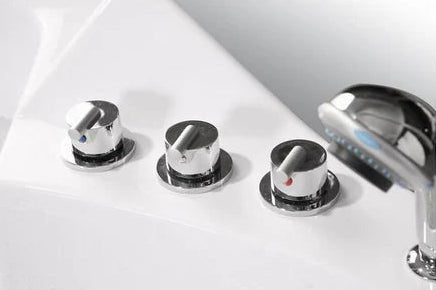 2 - Person Corner Whirlpool Tub – Hydrotherapy Spa, LED Lights, Heater TMB026 - Corner Spa Bathtub with | Sold by Uncle Wiener's Wholesale