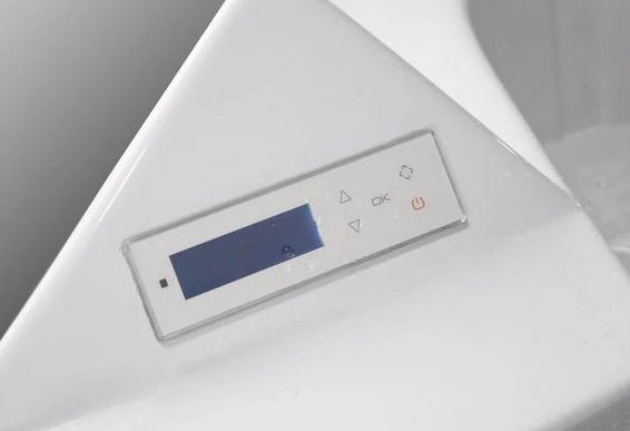 2 - Person Corner Whirlpool Tub – Hydrotherapy Spa, LED Lights, Heater TMB026 - Corner Spa Bathtub with | Sold by Uncle Wiener's Wholesale