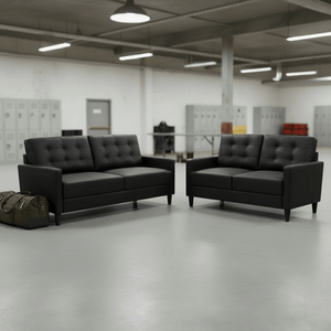 New 2 Piece Sofa Set & Loveseat Couch – Modern Living Room Furniture Combo