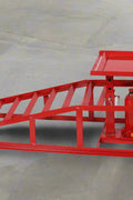 Red 5-ton hydraulic car lift ramps side view
Heavy-duty steel ramps with hydraulic system
Close-up of car tire on lift ramp for maintenance
Extended length car ramps for low-profile vehicles
Pair of hydraulic vehicle ramps for garage use
