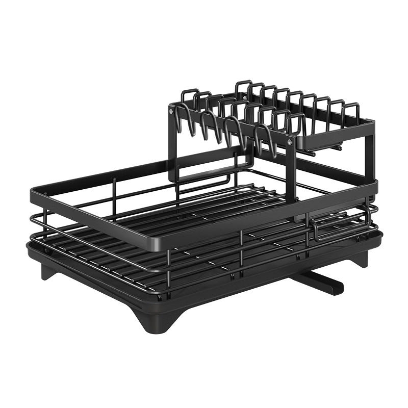 2 - Tier Dish Drying Rack with Drainboard and Cup Holder – Rustproof Kitchen Organizer | S1315 - with | Sold by Uncle Wiener's Wholesale