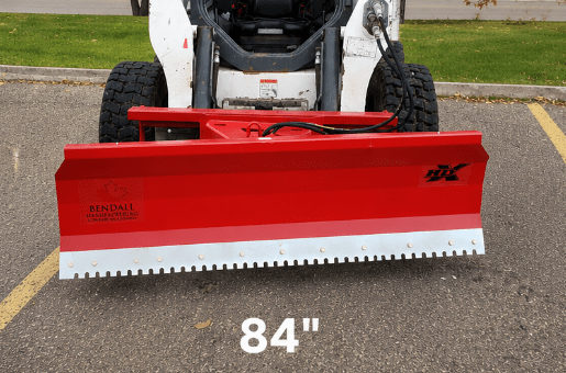 2 - Way Bendall Hydraulic Skid Steer Snow Plow Attachment | Replacement Blades (SKU: 113445/113446/113447/113448) - Skid Steer Attachments with Spare Blade 84" | Sold by Uncle Wiener's Wholesale