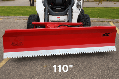 2 - Way Bendall Hydraulic Skid Steer Snow Plow Attachment | Replacement Blades (SKU: 113445/113446/113447/113448) - Skid Steer Attachments with Spare Blade 110" | Sold by Uncle Wiener's Wholesale