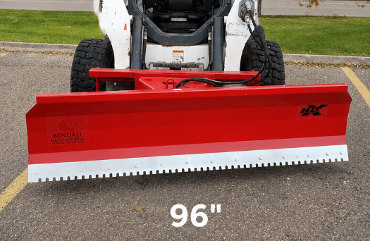 2 - Way Bendall Hydraulic Skid Steer Snow Plow Attachment | Replacement Blades (SKU: 113445/113446/113447/113448) - Skid Steer Attachments with Spare Blade 96" | Sold by Uncle Wiener's Wholesale