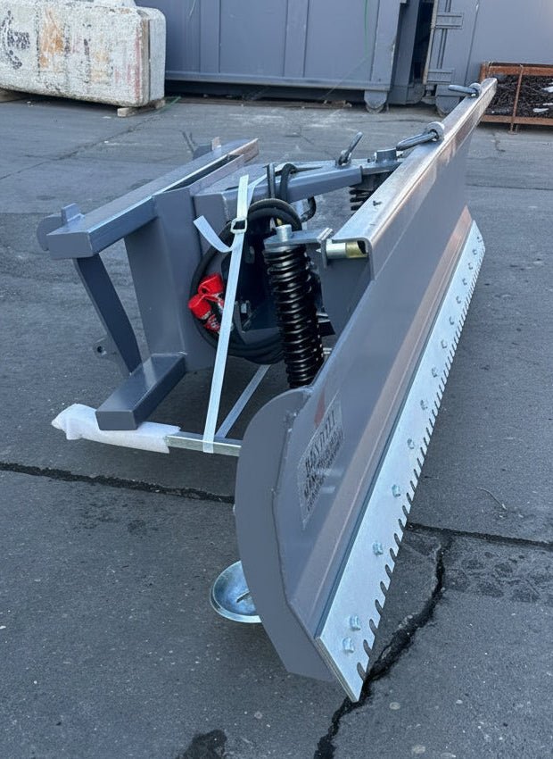 2 - Way Bendall Hydraulic Snow Blade 102" & 118" – Fits John Deere Global Mount Tractors - with 104" SLOW BLADE (JD GREEN) | Sold by Uncle Wiener's Wholesale