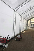 20' Double Truss Fabric Shelter – Heavy - Duty PVC Industrial Storage Tent - Portable Double Truss Storage Shelter with REPLACMEMT MAIN BODY COVER 20X56 14.5 OZ PVC | Sold by Uncle Wiener's Wholesale