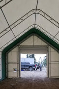 20' Double Truss Fabric Shelter – Heavy - Duty PVC Industrial Storage Tent - Portable Double Truss Storage Shelter with REPLACMEMT MAIN BODY COVER 20X56 14.5 OZ PVC | Sold by Uncle Wiener's Wholesale