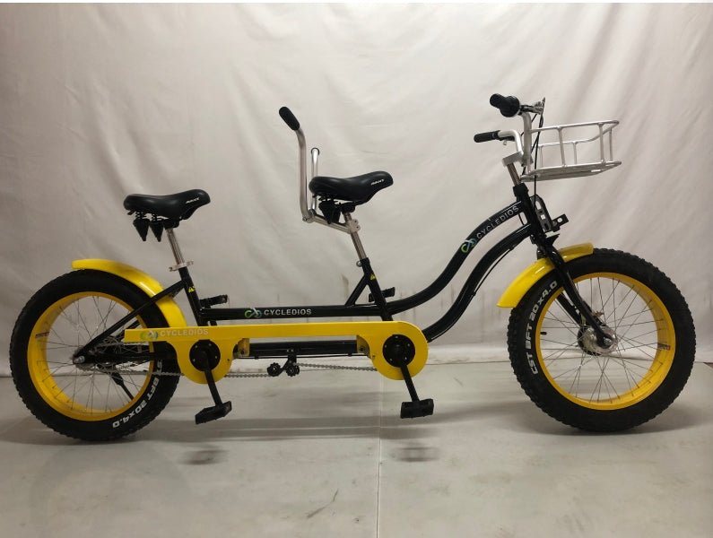 20" Fat Tire Tandem Bicycle 2 Person Double Seat Bike 7 Speed Disc Brake FAT20DBL - with | Sold by Uncle Wiener's Wholesale