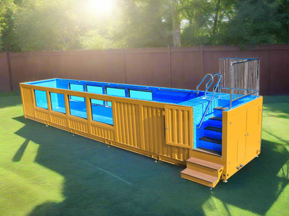 “Modern 20ft sea container pool in backyard with filtration system”

“Indoor 40ft shipping container swimming pool with viewing glass”

“Above-ground modular pool built from repurposed shipping container”