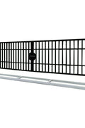 20 FT Farm Driveway Gate – Heavy - Duty Galvanized Steel Fence Entry | Model TM18NCC - with Black | Sold by Uncle Wiener's Wholesale