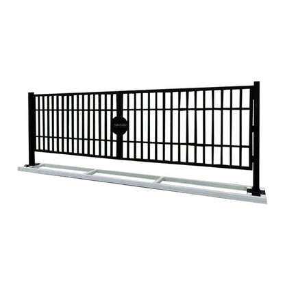 20 FT Farm Driveway Gate – Heavy - Duty Galvanized Steel Fence Entry | Model TM18NCC - with Black | Sold by Uncle Wiener's Wholesale