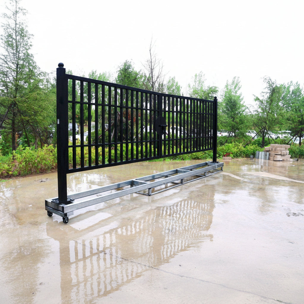 Grading Gate 20 FT Farm Driveway Gate – Galvanized Steel Fence Entry with Posts ...