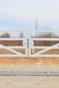 20 FT Farm Driveway Gate White– Heavy - Duty Wrought Iron Entry Gate Model TM18NCW - with | Sold by Uncle Wiener's Wholesale
