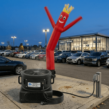 20 FT Inflatable Sky Dancer with Blower – Wacky Waving Air Tube Man for Outdoor Advertising - Snow Equipment with Green | Sold by Uncle Wiener's Wholesale