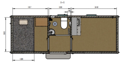 20 FT Insulated Mobile Office Container with Kitchen Bathroom & Bedroom | Wired, Ready to Use SU289481 - Bedroom Furniture with Kitchen Bedroom & Bathroom | Sold by Uncle Wiener's Wholesale