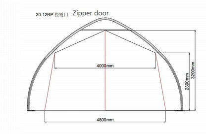 20 Ft Wide Single Truss Storage Shelter – PVC/PE Industrial Fabric Building - General Equipment with Standard 20X42X12 10.5 OZ PE | Sold by Uncle Wiener's Wholesale