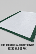 20′ Wide Double Truss Storage Buildings – Heavy - Duty Portable Shelter Structures - Portable Double Truss Storage Shelter with REPLACMEMT MAIN BODY COVER 20X32 14.5 OZ PVC | Sold by Uncle Wiener's Wholesale