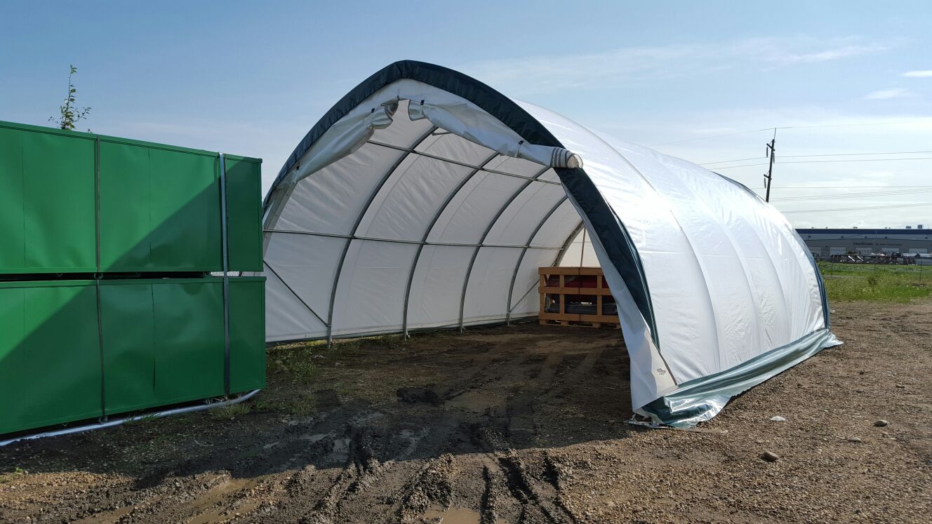 20′ WIDE SINGLE TRUSS STORAGE BUILDINGS - with Standard 20X42X12 10.5 OZ PE | Sold by Uncle Wiener's Wholesale