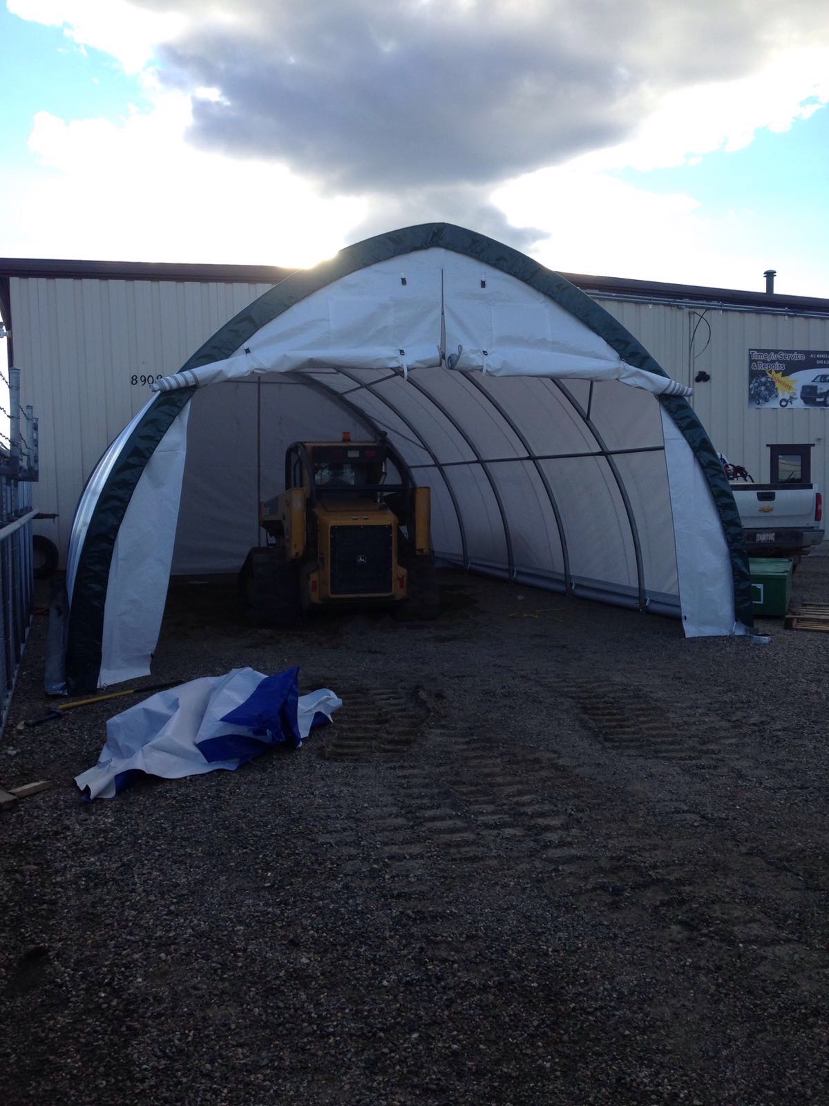 20′ WIDE SINGLE TRUSS STORAGE BUILDINGS - with Standard 20X42X12 10.5 OZ PE | Sold by Uncle Wiener's Wholesale