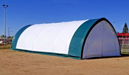 20ft PE fabric truss storage building with zipper door