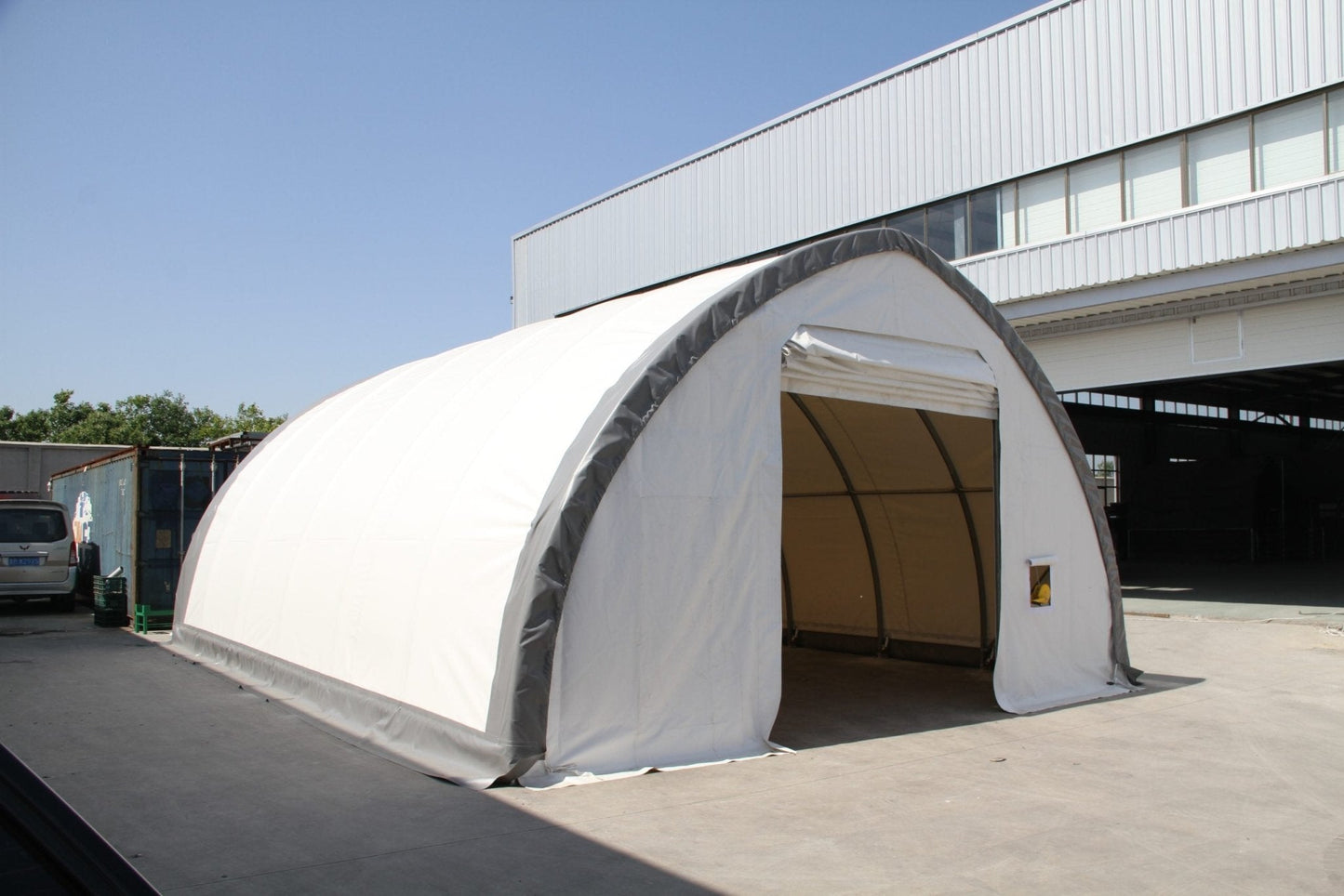 20′ WIDE SINGLE TRUSS STORAGE BUILDINGS - with Premium 20X30X12 14.5 OZ PVC | Sold by Uncle Wiener's Wholesale