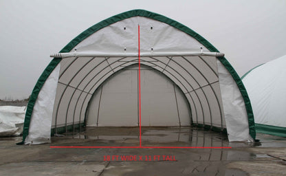 Heavy-duty single truss shelter for farm equipment