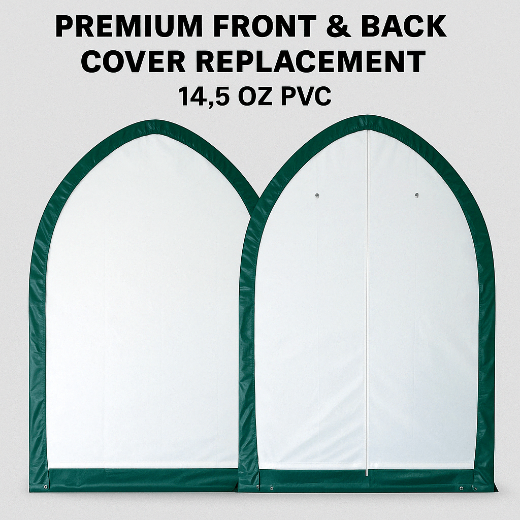20′ Wide Single Truss Storage Buildings – Portable Industrial Shelter with PE or PVC Covers - Single Truss Storage Shelter with Premium Front & Back Cover Replacement 14.5 OZ PVC | Sold by Uncle Wiener's Wholesale