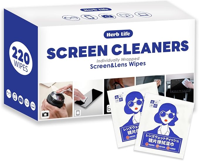 200-Pack Individually Wrapped Lens Cleaning Wipes – Pre-Moistened Screen & Glasses Cleaning Wipes for Eyeglasses, Camera Lenses, Phones, Tablets, Laptops & Electronics - Home products with | Sold by Uncle Wiener's Wholesale