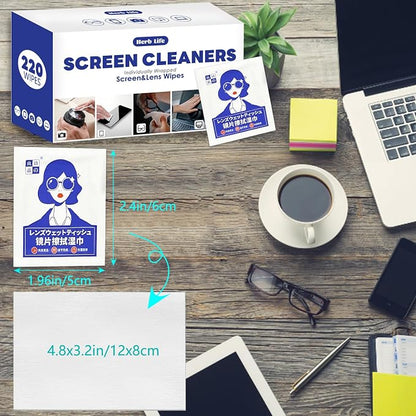 200-Pack Individually Wrapped Lens Cleaning Wipes – Pre-Moistened Screen & Glasses Cleaning Wipes for Eyeglasses, Camera Lenses, Phones, Tablets, Laptops & Electronics - Home products with | Sold by Uncle Wiener's Wholesale