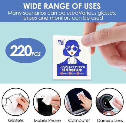 200-Pack Individually Wrapped Lens Cleaning Wipes – Pre-Moistened Screen & Glasses Cleaning Wipes for Eyeglasses, Camera Lenses, Phones, Tablets, Laptops & Electronics - Home products with | Sold by Uncle Wiener's Wholesale