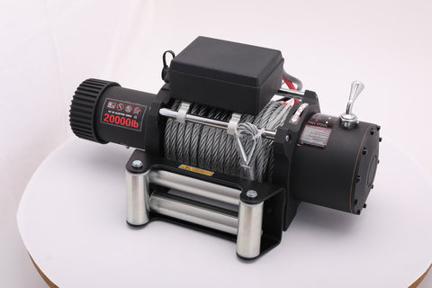 20000LB 12V Electric Winch – Heavy Duty 7.8HP Series Wound Motor, 4 - Stage Planetary Gear, Roller Fairlead – SU20000 - with | Sold by Uncle Wiener's Wholesale